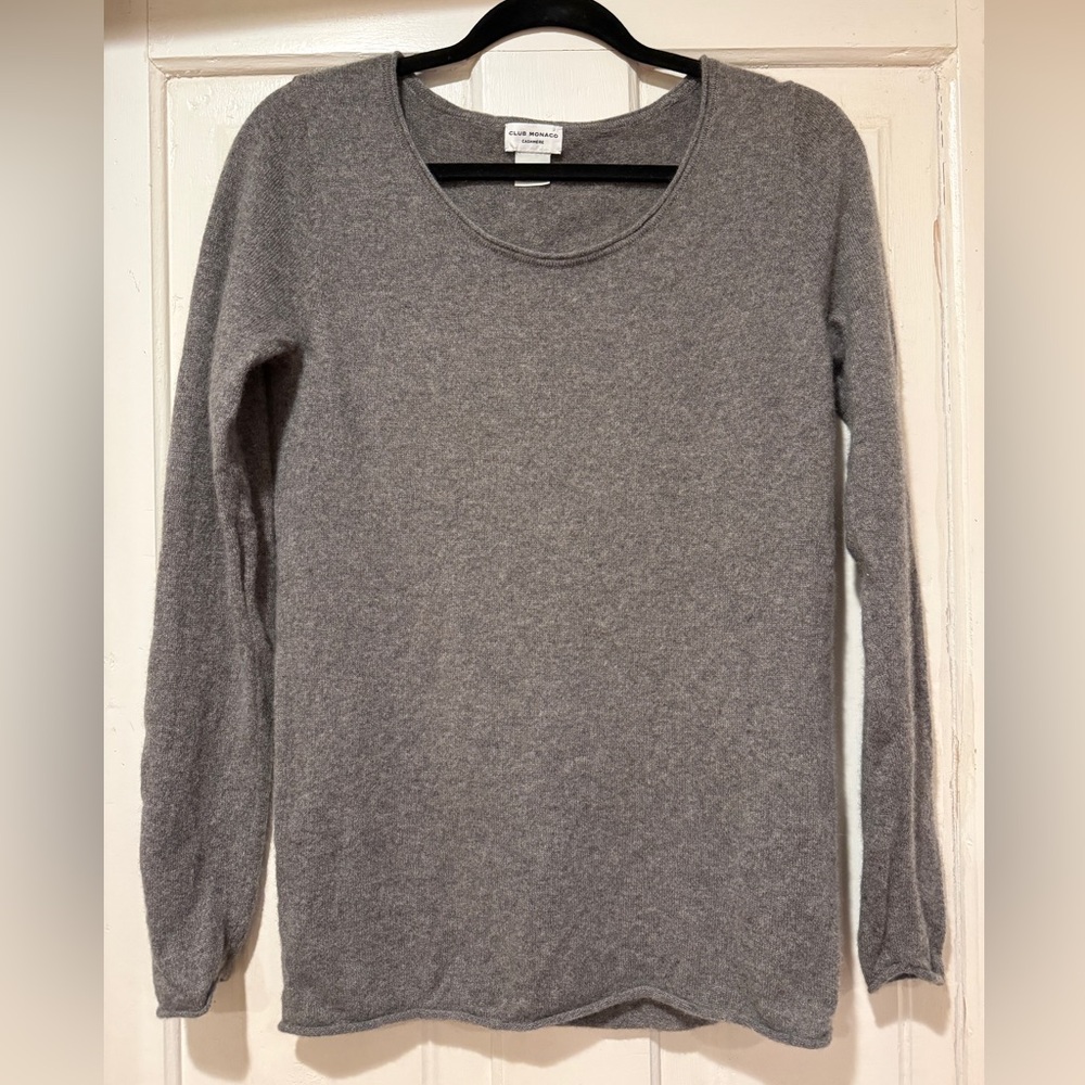 Club Monaco Heather Gray Cashmere Sweater